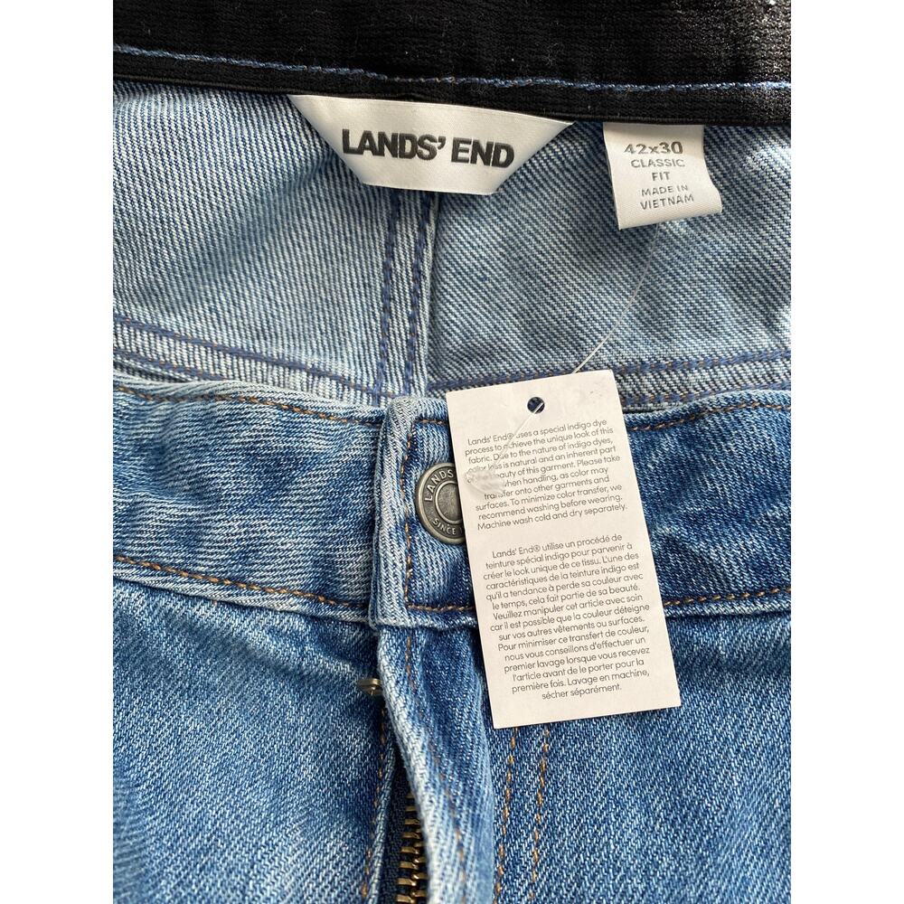 New Lands' End Classic Fit Jeans Big & Tall Mens 42x30 Straight Leg Denim - Picture 3 of 3